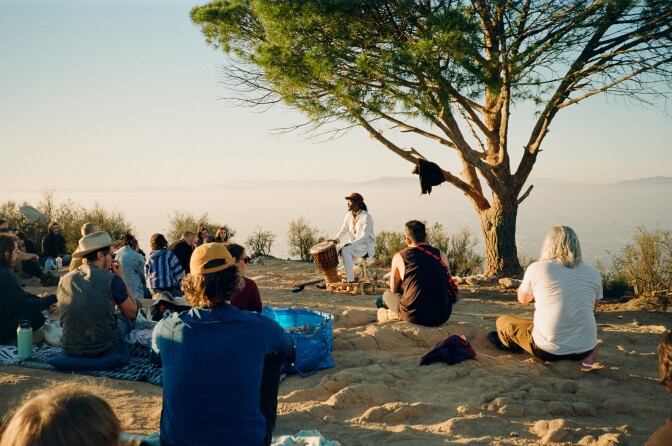 Fode Sissoko at the Wisdom Tree in Griffith Park