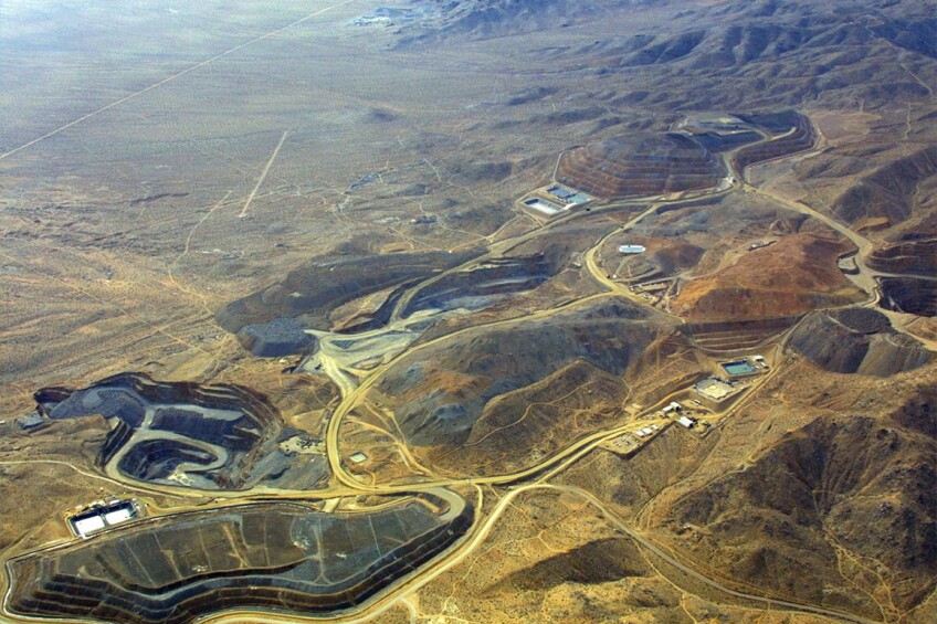 A bird’s eye view of the Rand Mining Company (RMC) while still operational during 1980s – early 2000s. | Courtesy of BLM.