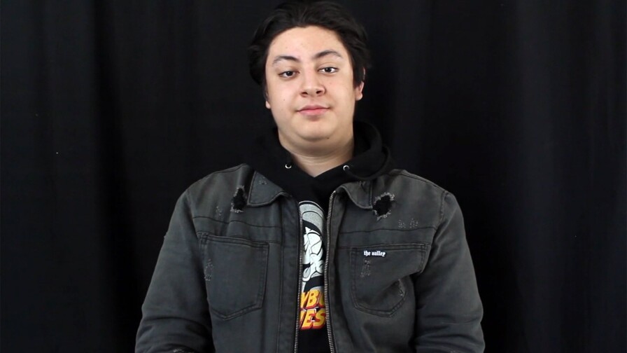 Samuel Torres talks about his concerns regarding climate change. | Still from "Youth Concerns During Election Year: Climate"