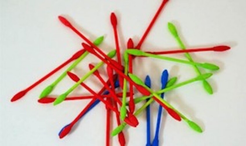 Colorful Q-Tip pick up sticks