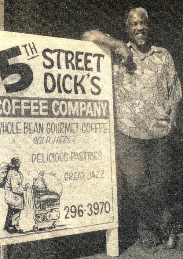 Richard Fulton in front of 5th St. Dick's