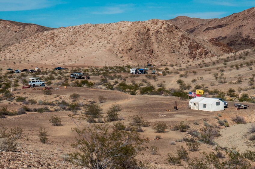 A view of First Class Miner's camp at their Middle Camp claim in the Eagle Mountain Mining District. | Kim Stringfellow